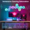 LED Hexagonal Quantum Lamp Smart Wall Panel Light RGBIC RGB Dream Color Smart APP Control  Voice Control Music Sync Work 4
