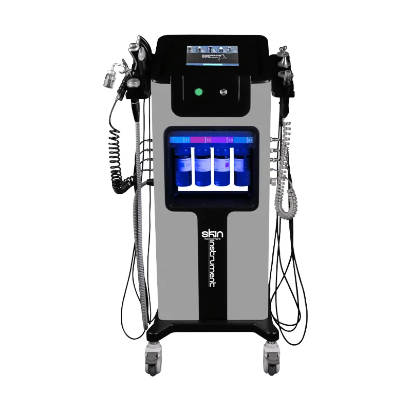 8 in 1 Hydrafacial Oxygen Jet Aqua Peel Machine Microdermebrasion Skin Rejuvenation Cryo Facial and Eye Lifting Beauty Tools |