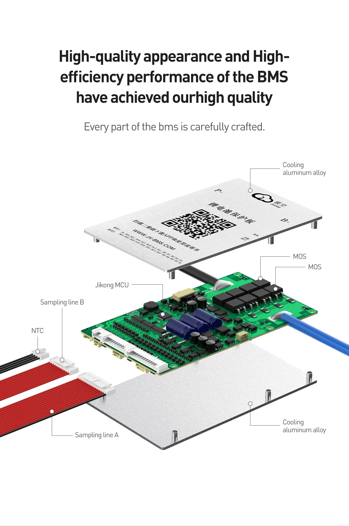 JIKONG Jk Bms 8S 12S 13S 14S 16S 17S 20S 24S Smart Bms 40A 60A 80A Lifepo4 Li-Io