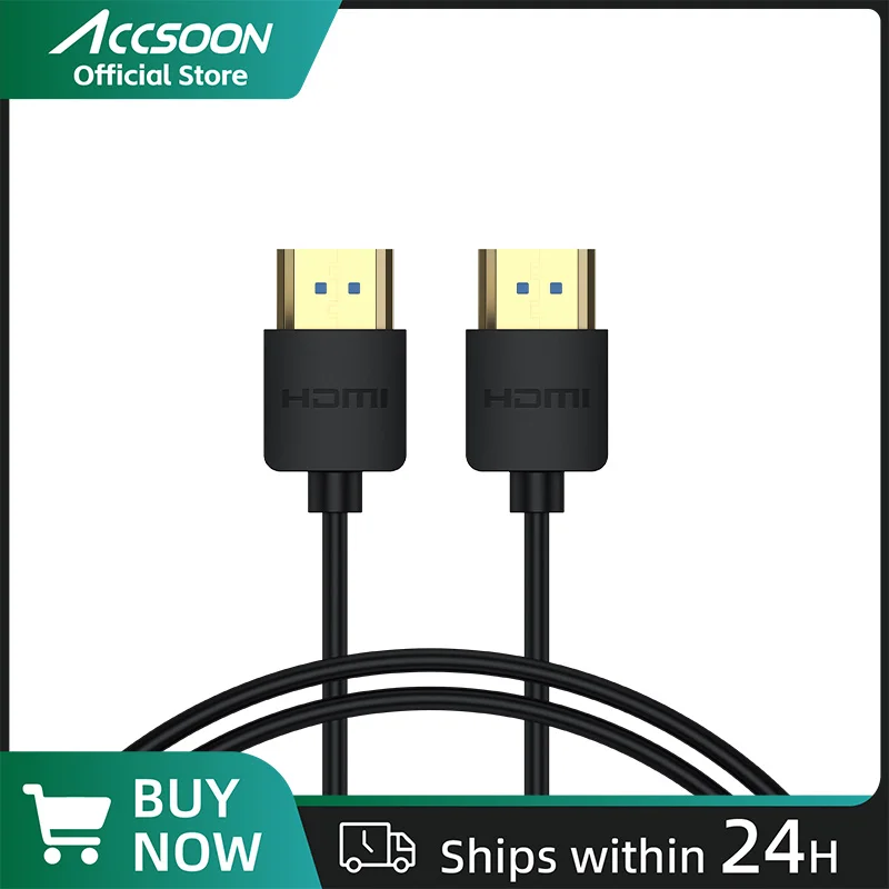 Кабель HDMI-HDMI Accsoon, высокоскоростная передача видео высокой четкости 50 см для Sony/Nikon/Canon, аксессуары для камеры
