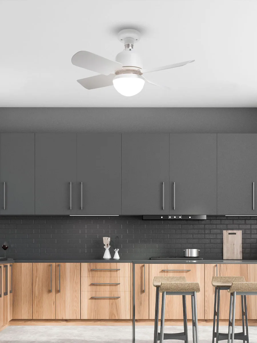 Description Picture 6 of item30W Fan Light with Remote Control Detachable 4 ades E27 Ceiling Fan Lamp for Home Living Room Bedroom