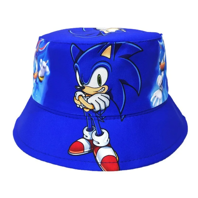 thumbnail image 1 of Gorra de pescador para niños con estampado de Sonic The Hedgehog de Anime, gorra de béisbol con protección solar de Sonic para niños, regalo Kawaii, 1 of 5