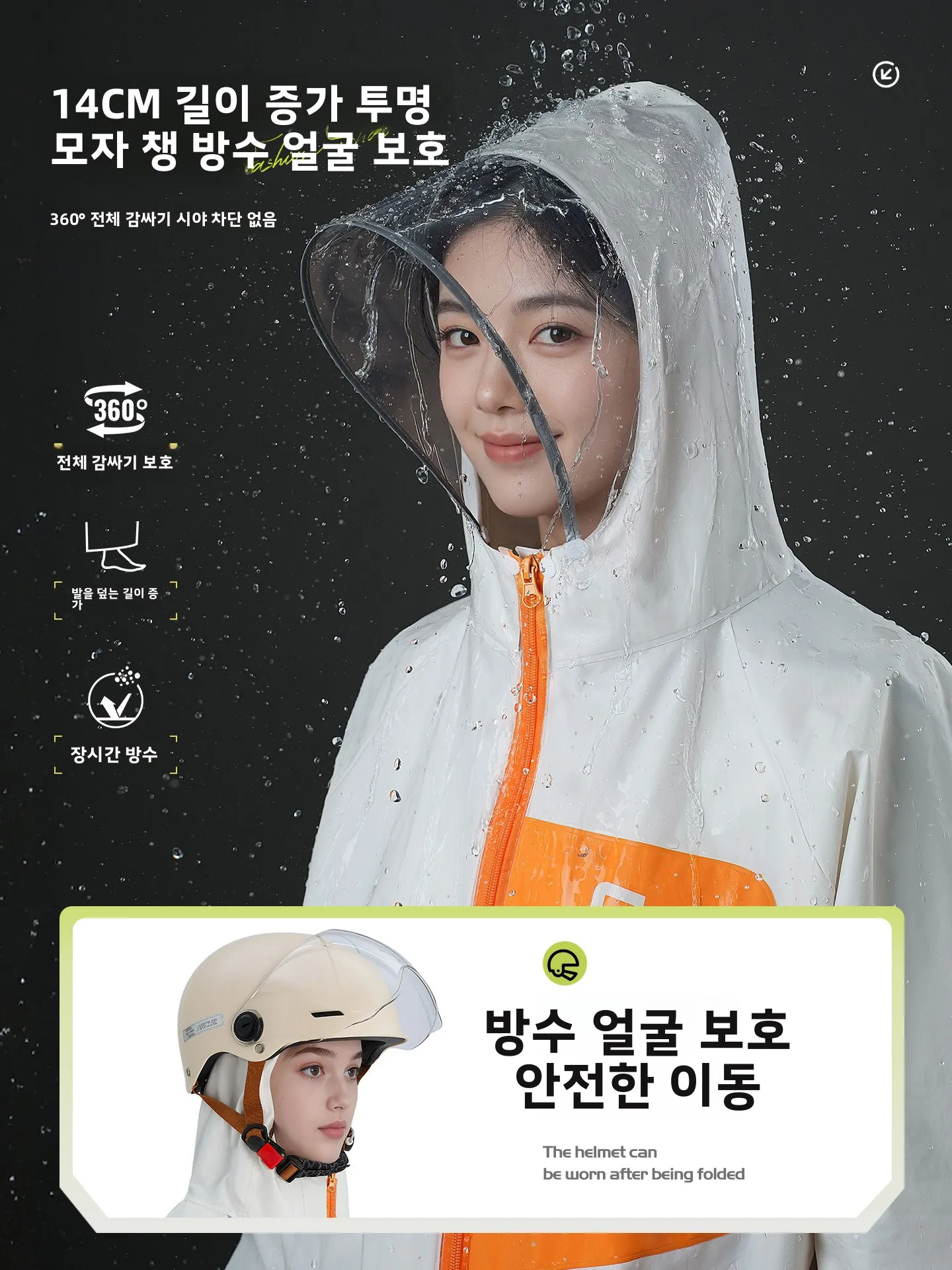 2026년 신상 여성용 롱 레인코트, 전신 방수 아웃도어 의류, 학생용, 성인 사이즈, 두꺼운 원단, 안전 기능 포함