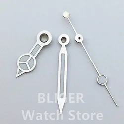 BLIGER Multi - Tone Watch Hands Set with C3 Green Luminous Finish - Premium Watch Accessories (Silver)
