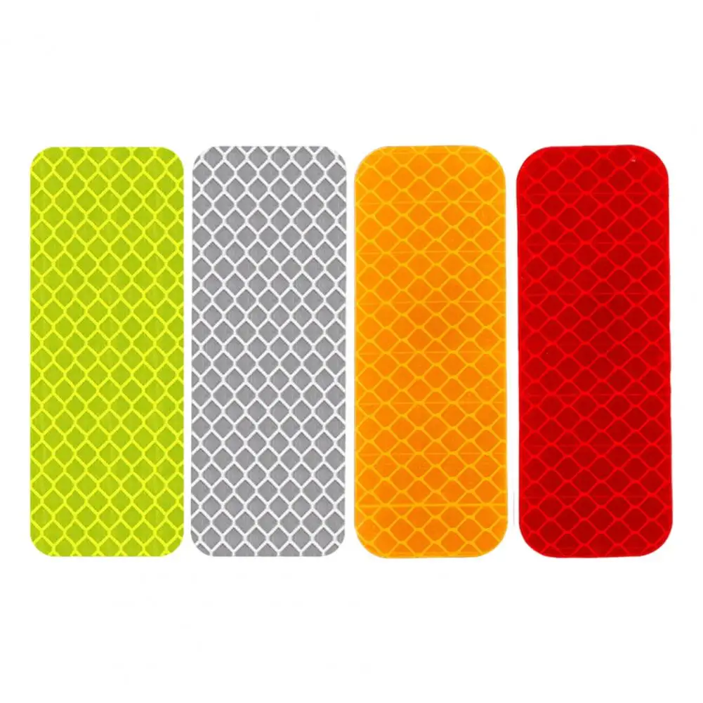 3x8cm Reflective Warning Strip Tape Car Bumper Reflective Strips Secure Reflector Decals Car Styling Accessories 14Pcs reflective car sticker car reflector sticker reflective stickers reflective tape reflective sticker car reflector vehicle reflector car vinyl sticker car door stickers reflective strip reflective strips
