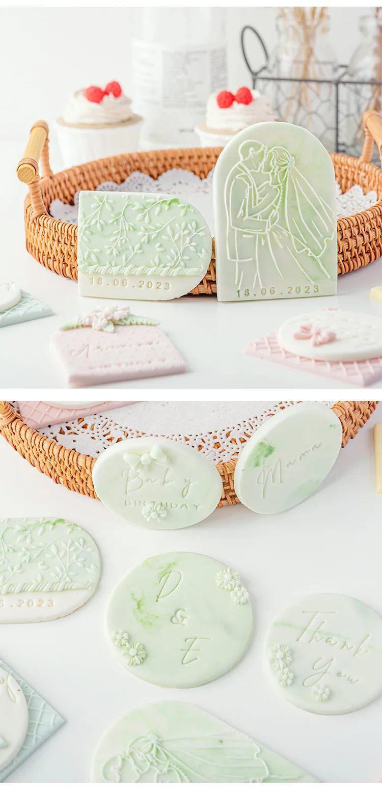 Description Picture 5 of itemWedding Blessing Frame Fondant Biscuit Mold Holiday Dessert Cake Decoration Border Cookie Cutter Stamp Accessories Baking Tool