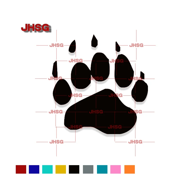 Black Bear Paw Print Track Hunting Vinyl Decal Sticker Per Veicolo Car Truck Window Bumper Wall Trim Pvc Nuovi Prodotti In Vendita
