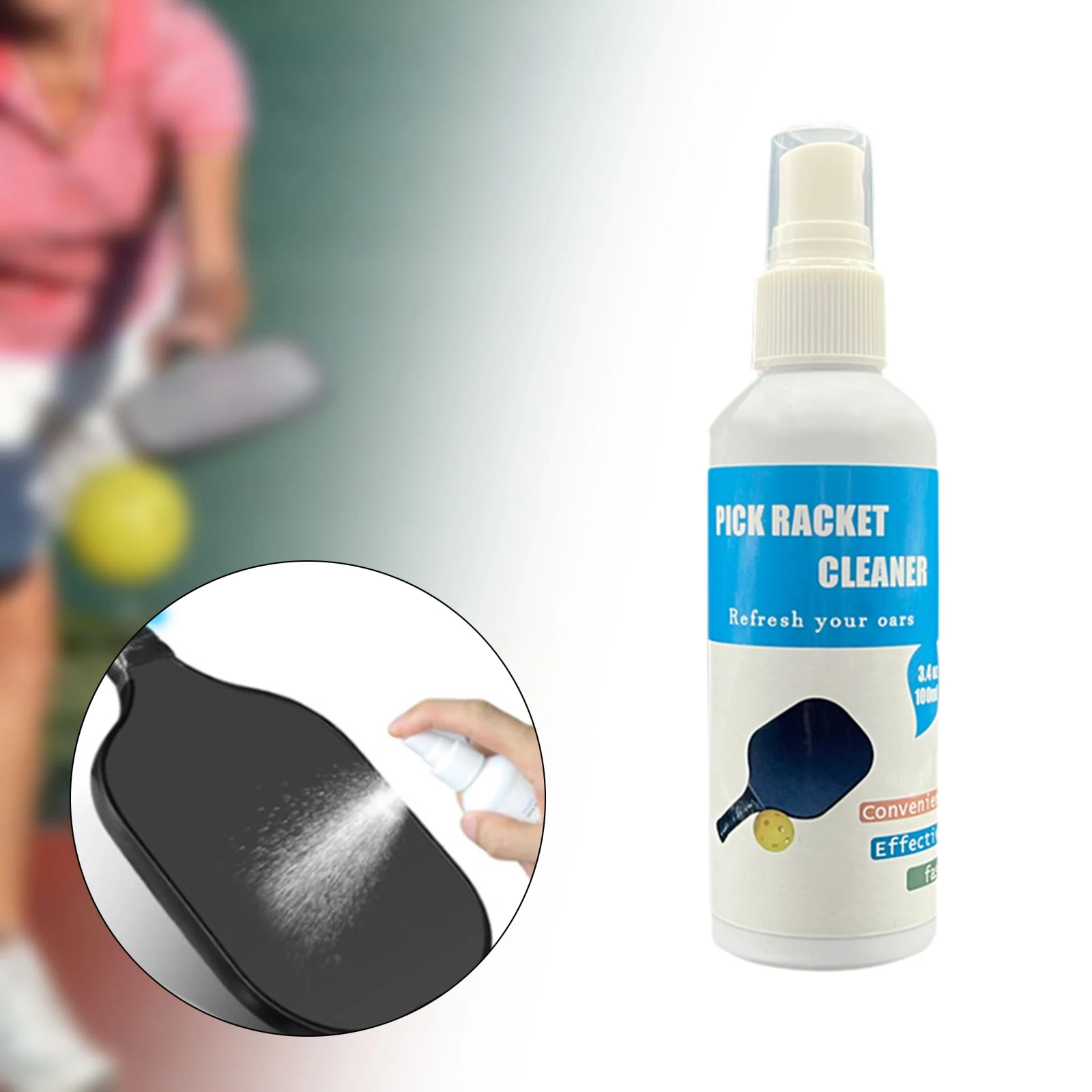 100ml Bats Equipment Professional Care Maintenance Pickleball Racket Cleaner Cleaner With Sponge Table Tennis Paddle Clean Spray