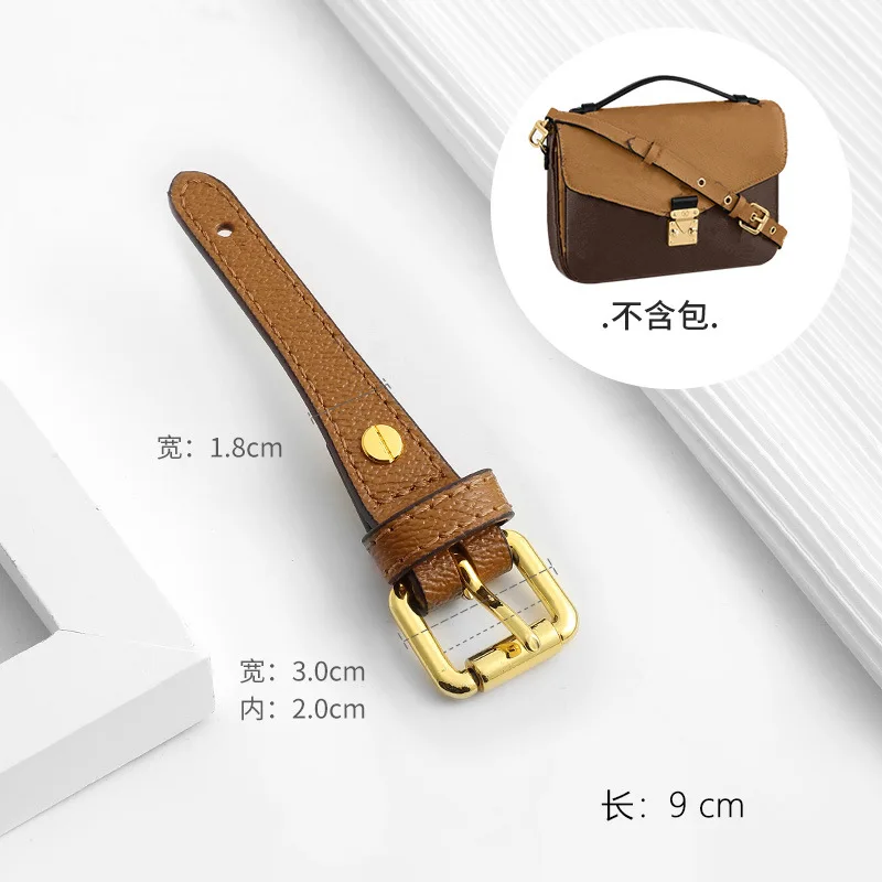 Genuine Leather Shortened Strap For LV Pochette Metis Bags Strap