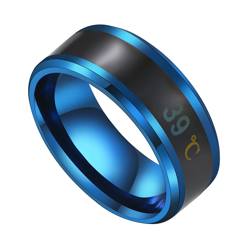 Anello per la temperatura corporea con sensore intelligente UTAG Display alla moda in acciaio inossidabile Anello per test della temperatura in tempo reale - immagine 4