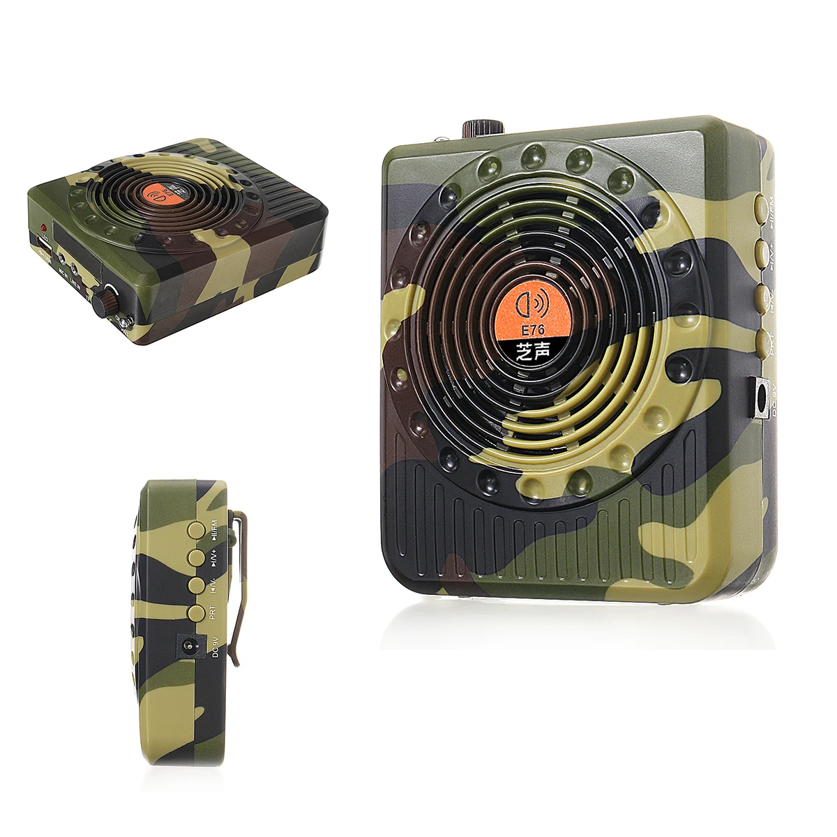Portable Rechargeable Remote Control Amplifier Universal Outdoor Hunting Sound Amplifier Hunt Accessory Sound Device EU Plug