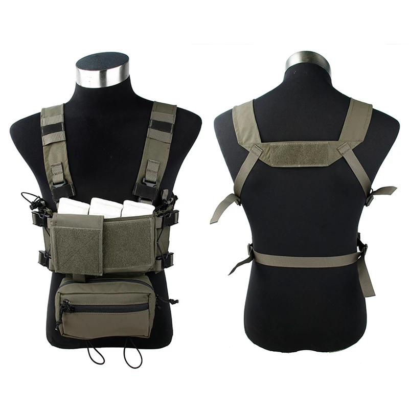 TMC-tactische borstinstallatie voor Airsoft Military, Micro Molle Combat Vest, 5.56 Mag Pouch, CS Match, Wargame Camo, 3115