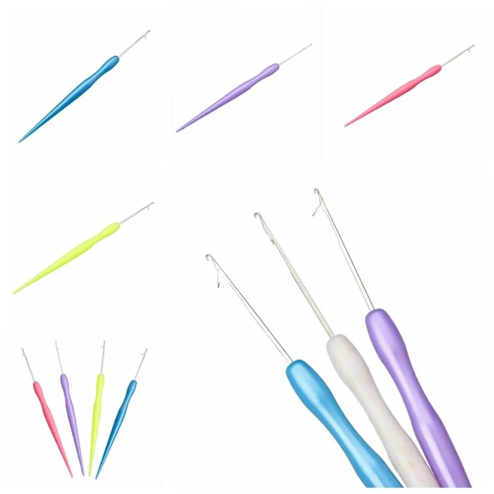 

Plastic Crochet Hook Sewing Tools Knitting Metal Hook Needles Candy Colors Hair Weaving Micro Hook DIY