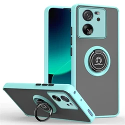 Matte Magnetic Ring Shockproof Case - Sleek Protection Cover for Mi 12X (Sky Blue)