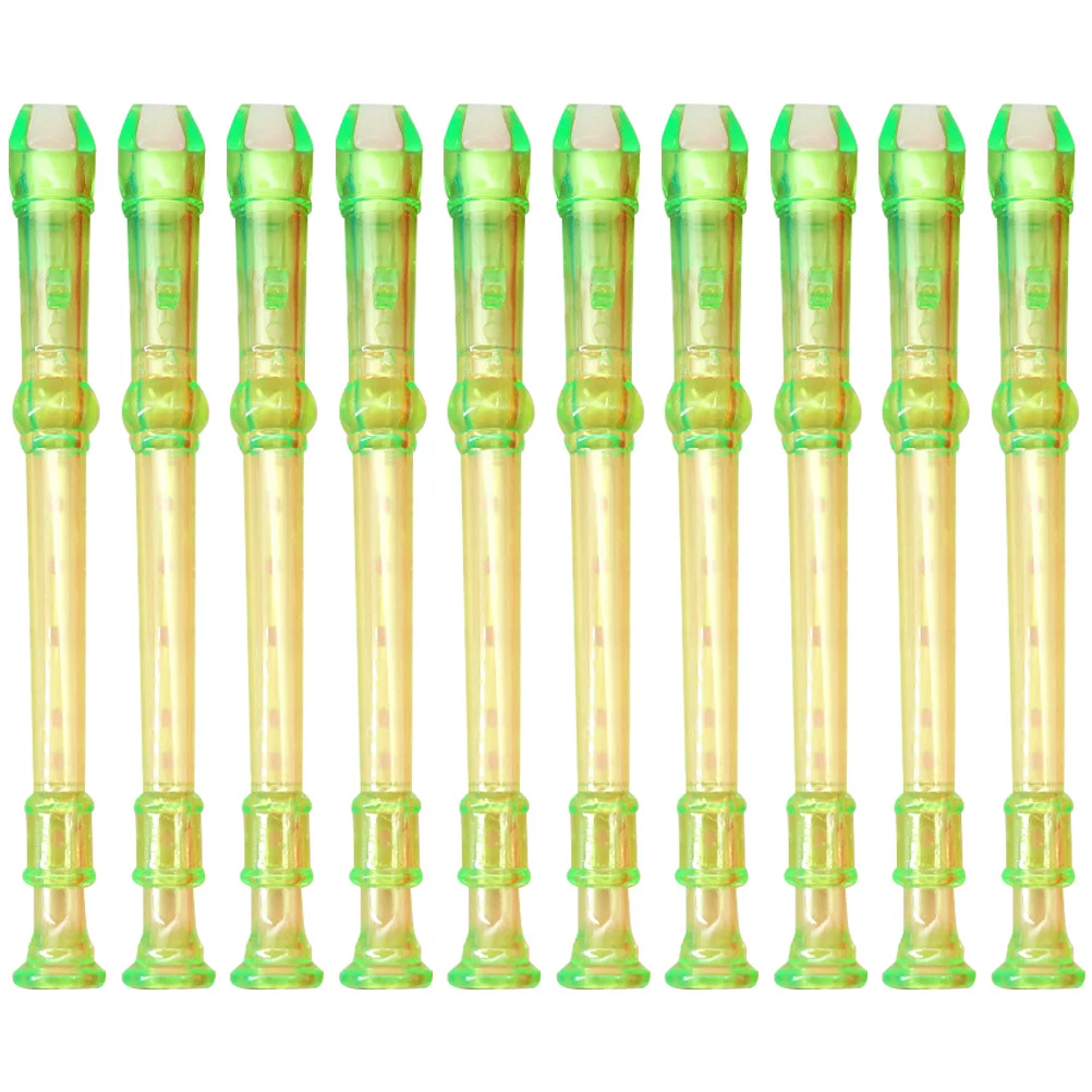 10 Pcs Little Flute 6-Hole Clarinet Musical Instruments Childrens Toys Small Beginner Practice Plastic Kid Early Education Baby