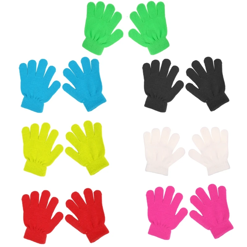 Toddler Gloves Kids Mitten Kids Gloves Full Finger Gift for 7 Colors