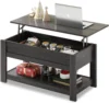 Coffee Table, 39" Lift Top Coffee Table with Hidden Compartment and Storage Shelf for Living Room, Espresso 1