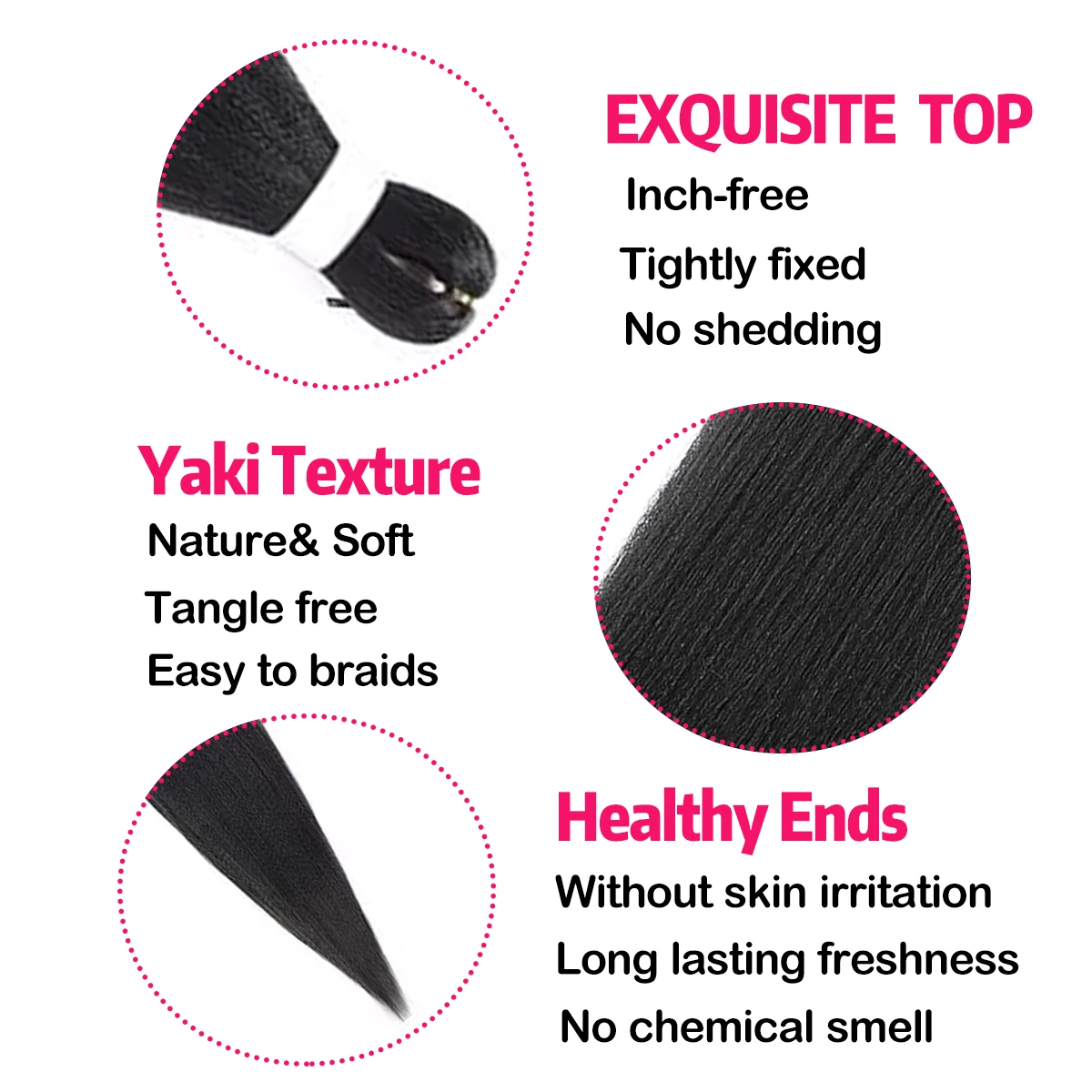 Pre Stretched Braiding hair Soft Yaki Synthetic Crochet Hair Jumbo Easy Braids Extension EZ Hair Bundle 3