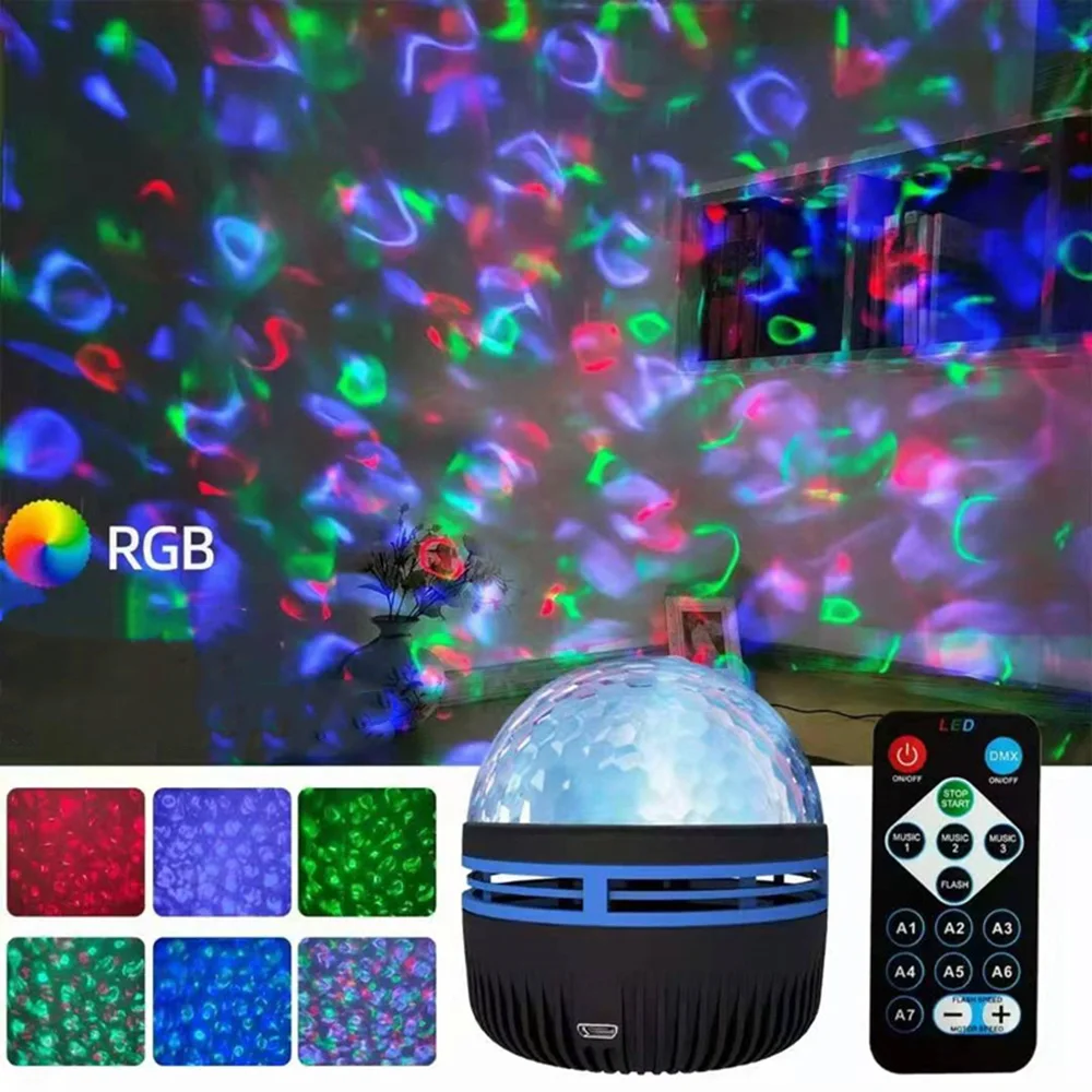 

Galaxy Projector Night Light Aurora Ocean Wave Projection Lamp Remote Control Magic Ball Party Atmosphere Light Bedroom Decor