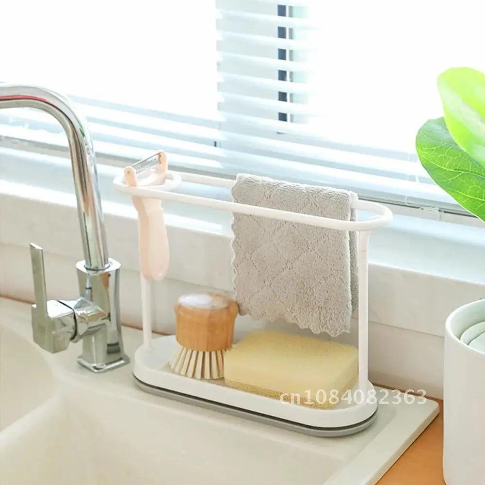 

1pcs Towel Rag Hanger For Kitchen Dishcloth Holder Sink Sponge Holder Rack Shelf Detachable Organizer Bathroom Dish Cloth