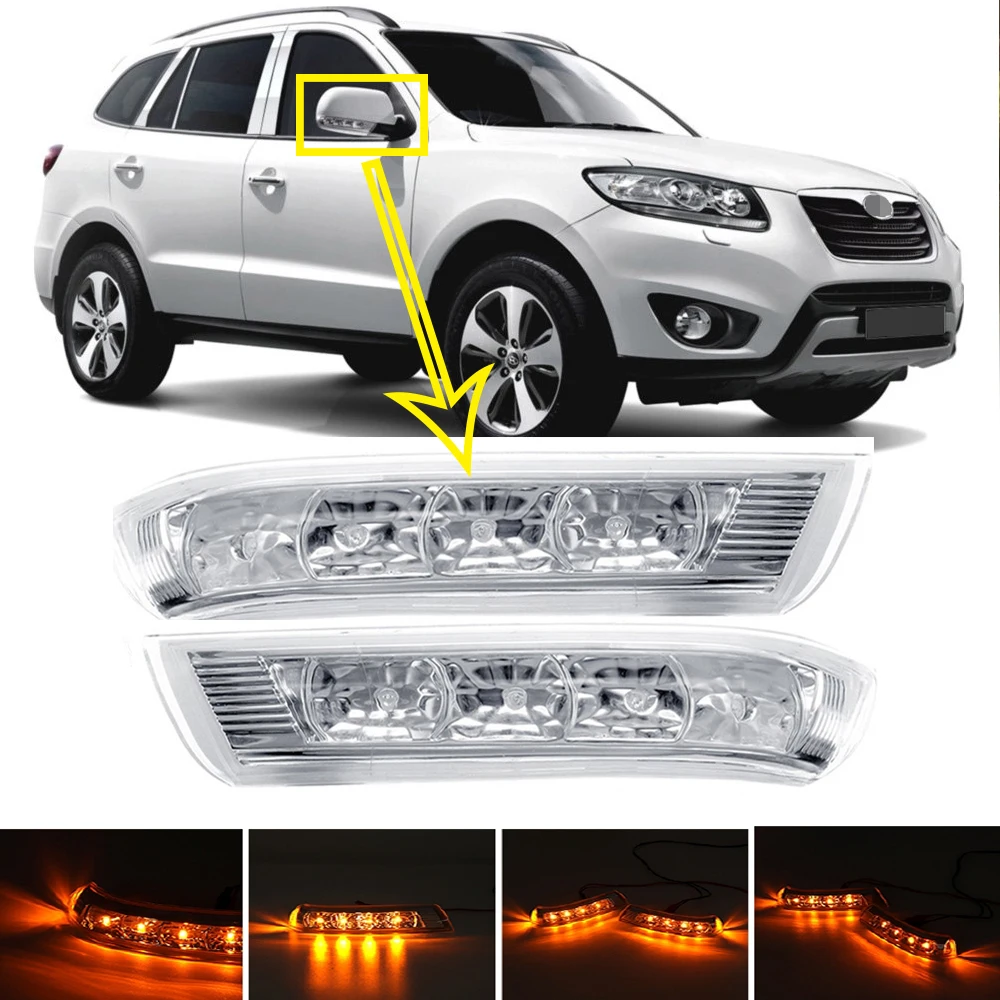 Carro-LED-Espelho-Retrovisor-Repetidor-Turn-Signal-Light-pisca-pisca ...