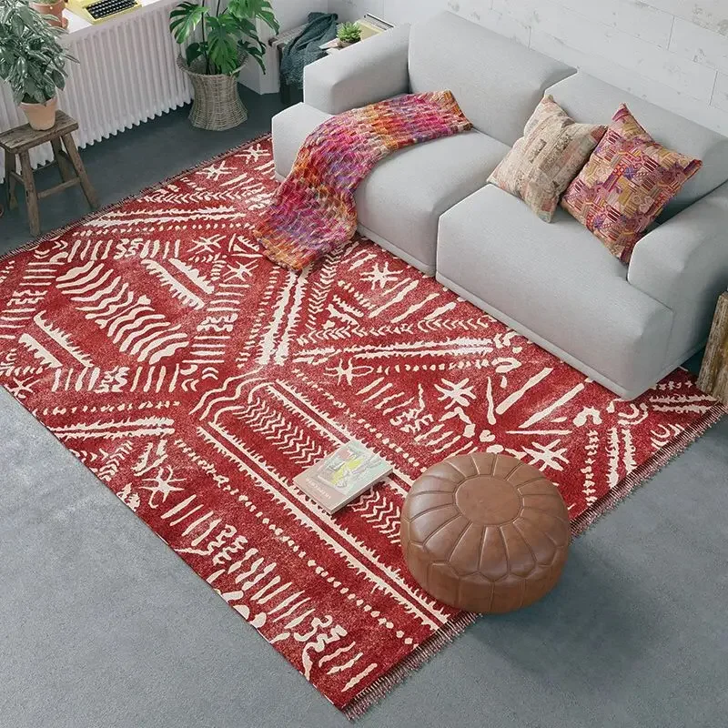 

Bohemian Style Bedroom Decor Carpet Morocco Carpets for Living Room Home Ethnic Retro Floor Mat Fluffy Soft Lounge Rug