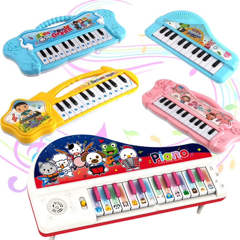 01 02 015 Teclado infantil piano, prático pequeno compacto seguro ABS para  piano para casa (órgão eletrônico-azul)