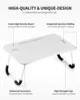 Foldable Laptop Table, Portable Lap Desk Bed Table Tray, Laptop Stand with Cup Holder 5
