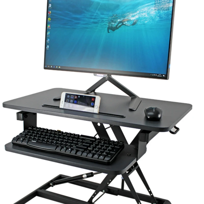 

Folding lifting tablesitting station alternating computer table pneumatic lifting does