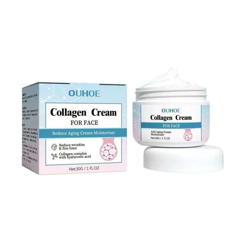 Face Collagen Cream Anti Wrinkle Anti Aging Fade Fine Lines Moisturizing Whitening Firming Lifting Facial Creams Skin Care images - 6