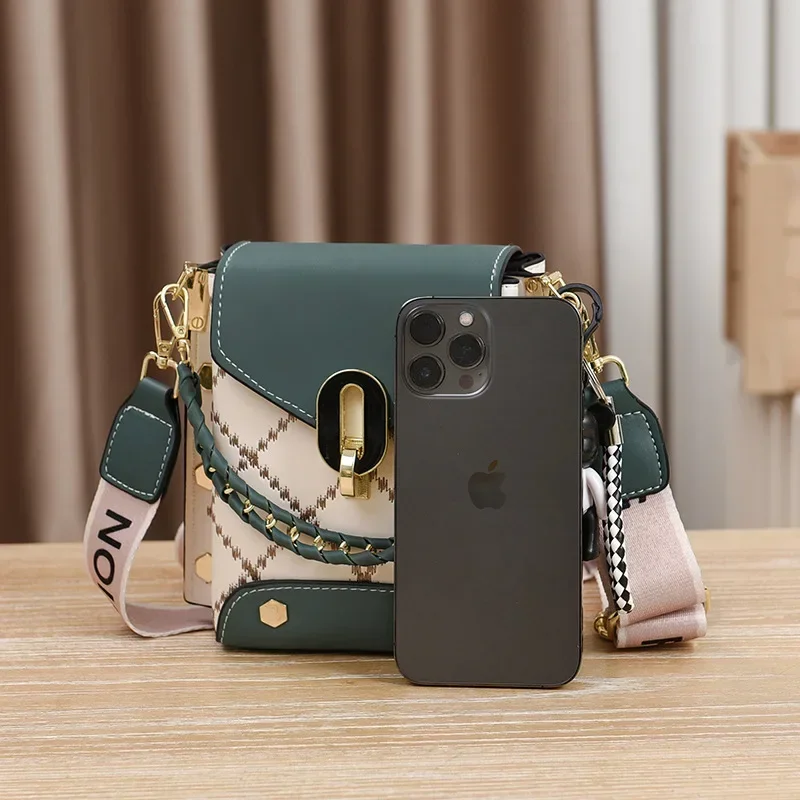 Summer New Bag Korean Style Simple Small Square Bags Fashion All-Match Shoulder Crossbody Fashion Mini Phone Bag Women's Bag
