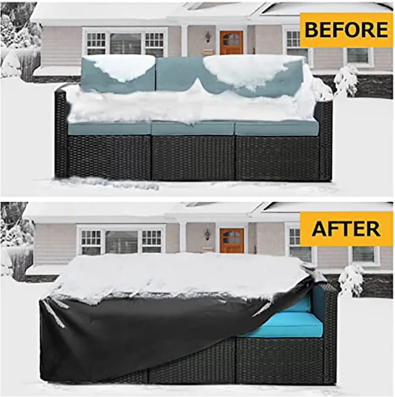 OUTDOOR COVER FURNITUR COVER Waterproof and Dustproof Furniture Sofa Cover Garden Dining Table Chair Cover Luggage patio furniture cover