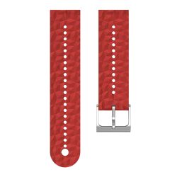 Classic 24mm Silicone Sports Smartwatch Strap - Premium Accessory Band in Vibrant Colors - 24mm Universal (Red)