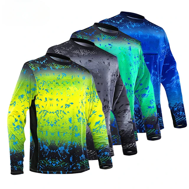 Fishing Shirts Long Sleeve Uv Protection Clothing Mens Outdoor