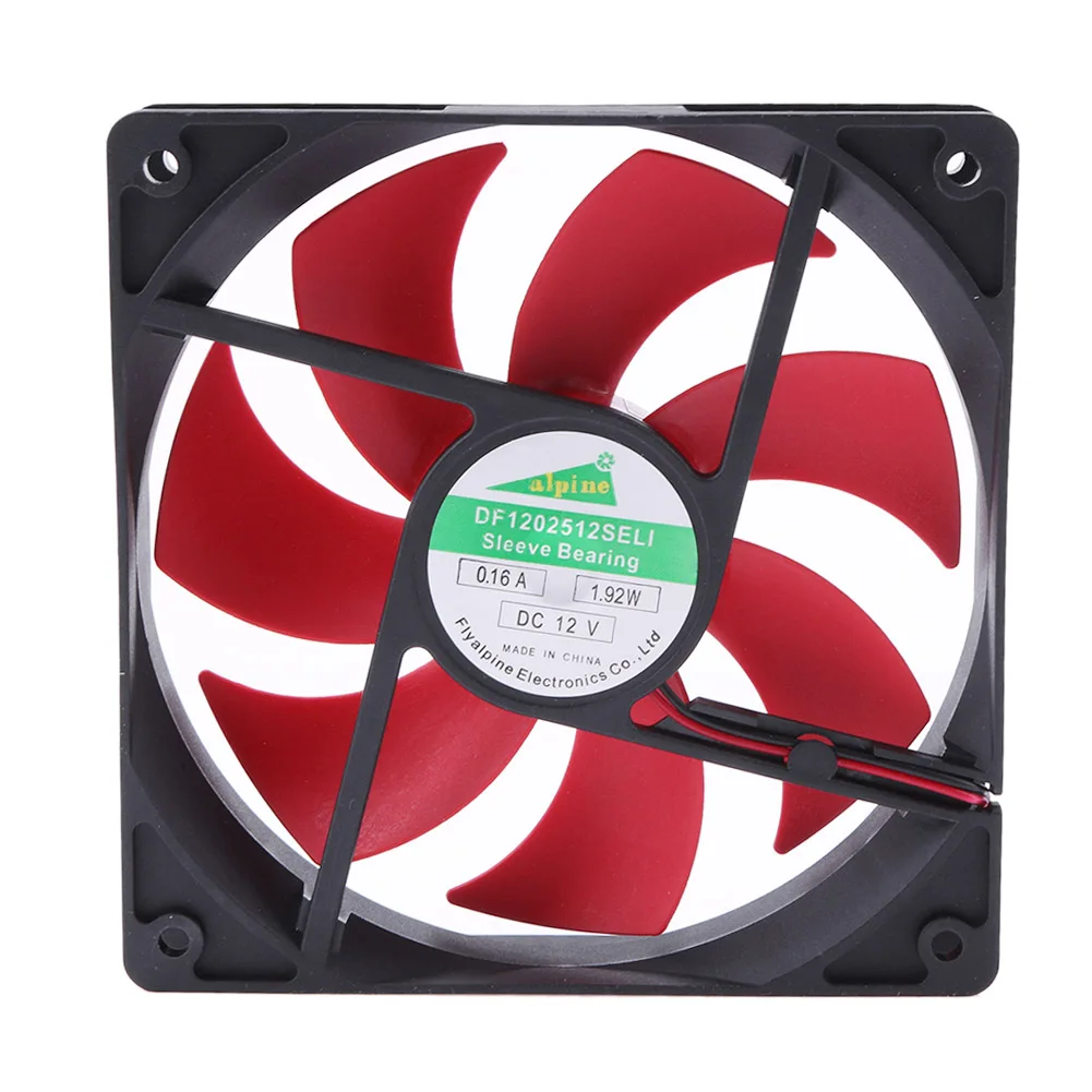 Ventilateur de refroidissement à 2 broches, 120x120x25mm, 12V DC, 12cm, 120mm, pour boîtier d'ordinateur, GPU, alimentation électrique