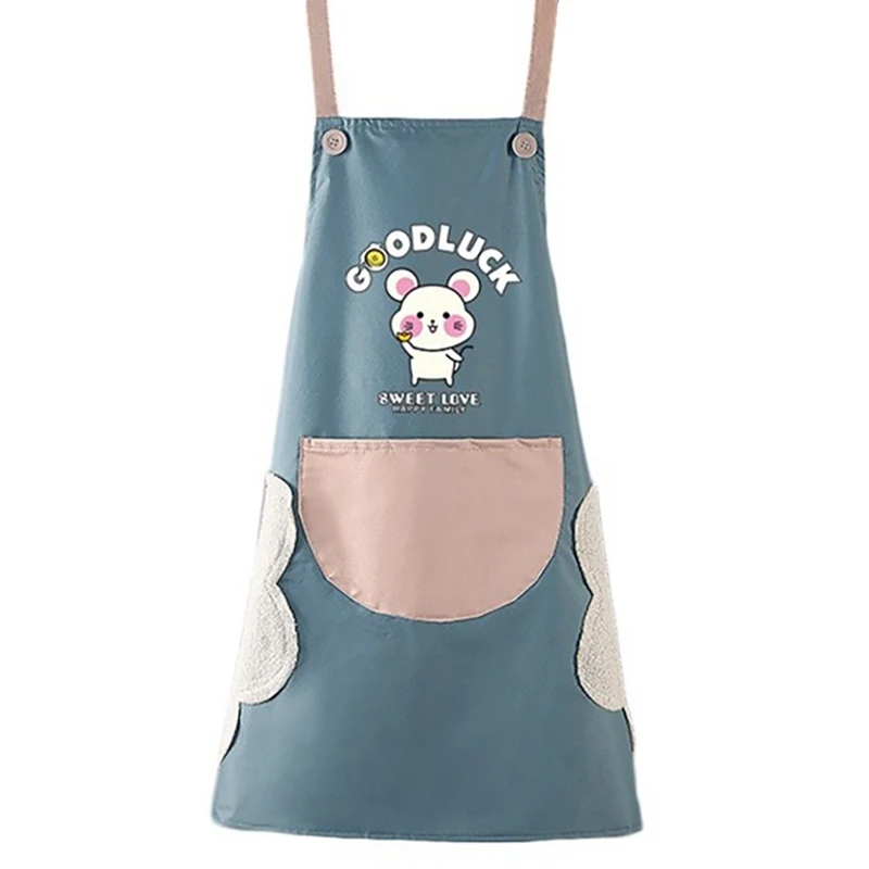 

Promotion! Cute Cartoon Mouse Kitchen Apron For Men Women Home Cleaning Tools Waterproof Apron Easy To Clean