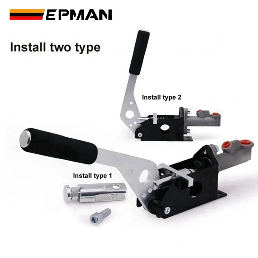 EPMAN Universal 0.625 / 0.75 Hydraulic Race Horizontal e-Bake Hand Brake Lever Drift/Drifting l-Shaped For BMW E46 M3