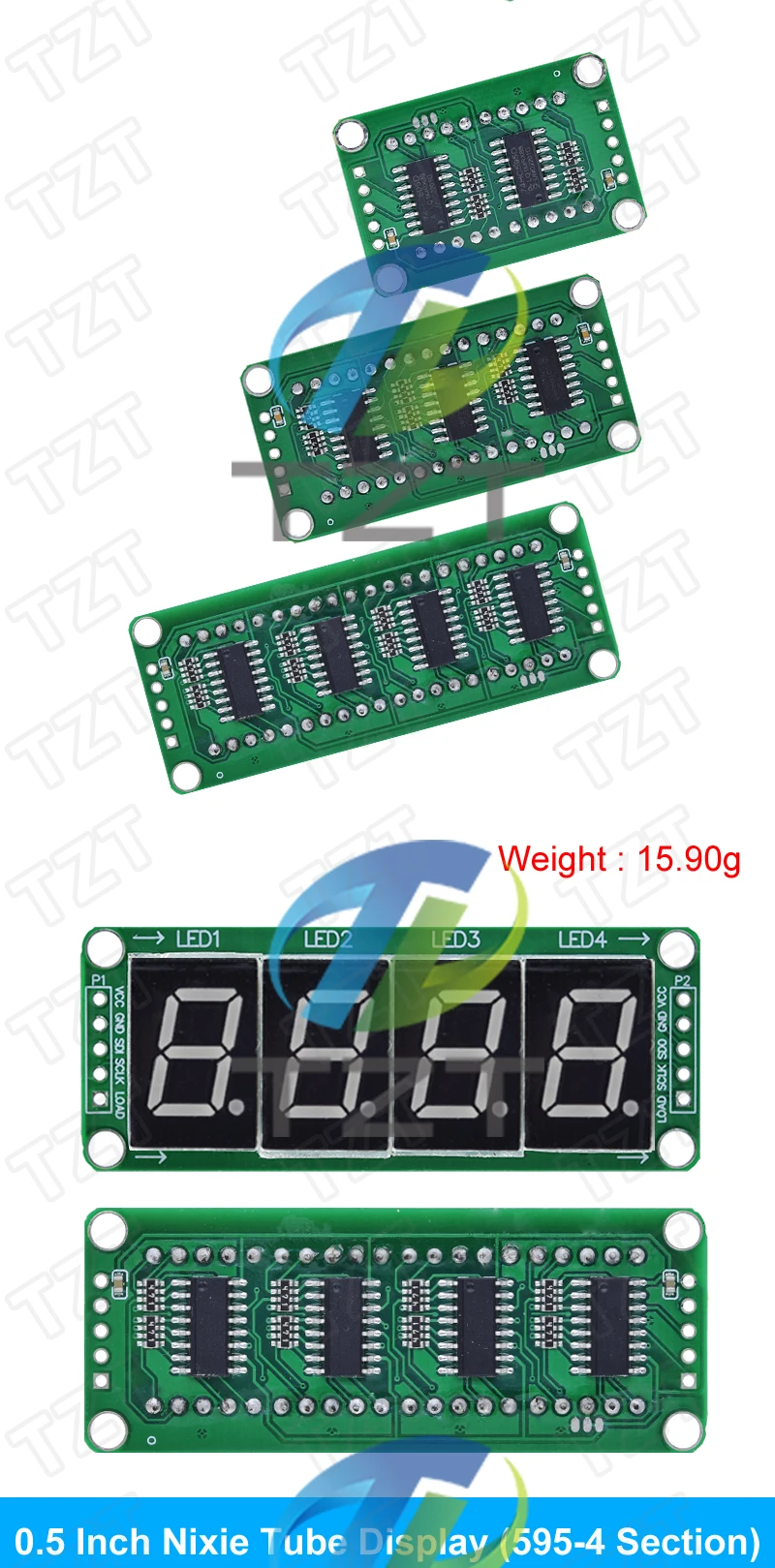 TZT 1/3PCS Statisches Laufwerk 2 3 4 Segment Digitale Röhre LED-Anzeigemodul 2 Digitale 74HC595 Röhre 100% Neues Original für Arduino – Detail 7