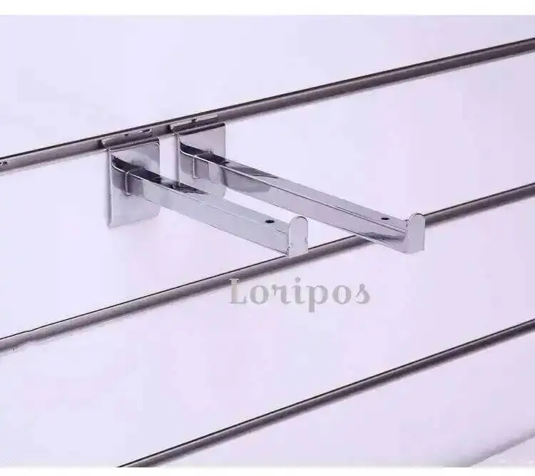 1 stücke Wand Slot Regal Klammern Glas Platte Unterstützung Klammern Universal Aufhänger Haken Unterstützung Arm Hardware Stange Metall Rack – Detail 4