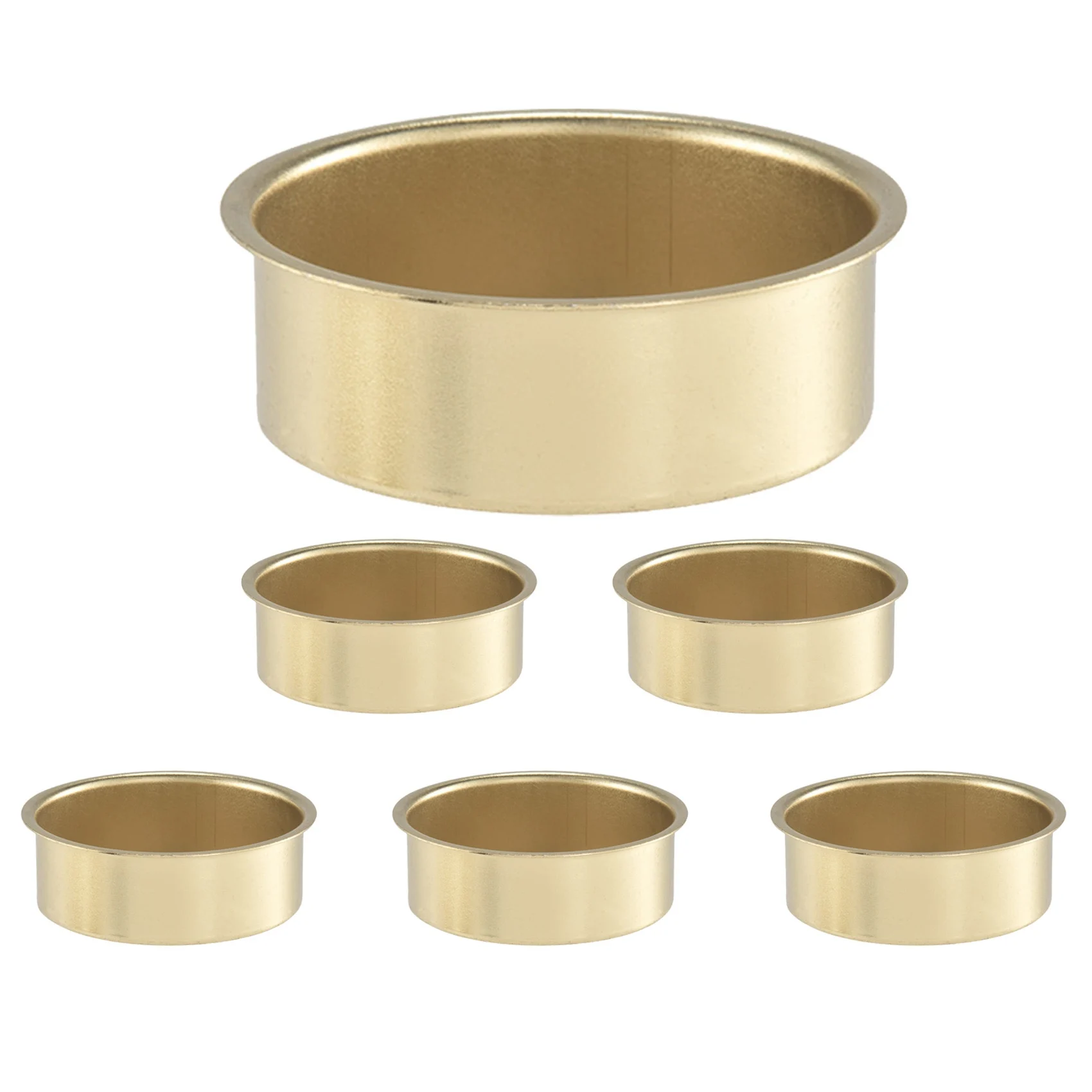 6Pack Christmas Golden Candle Cups, Iron Candles, Utensils, Lighting Accessories, Metal Candle