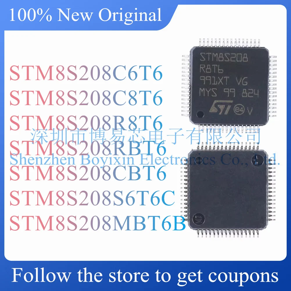 

NEW STM8S208C6T6 STM8S208C8T6 STM8S208CBT6 STM8S208R8T6 STM8S208RBT6 STM8S208S6T6C STM8S208MBT6B.