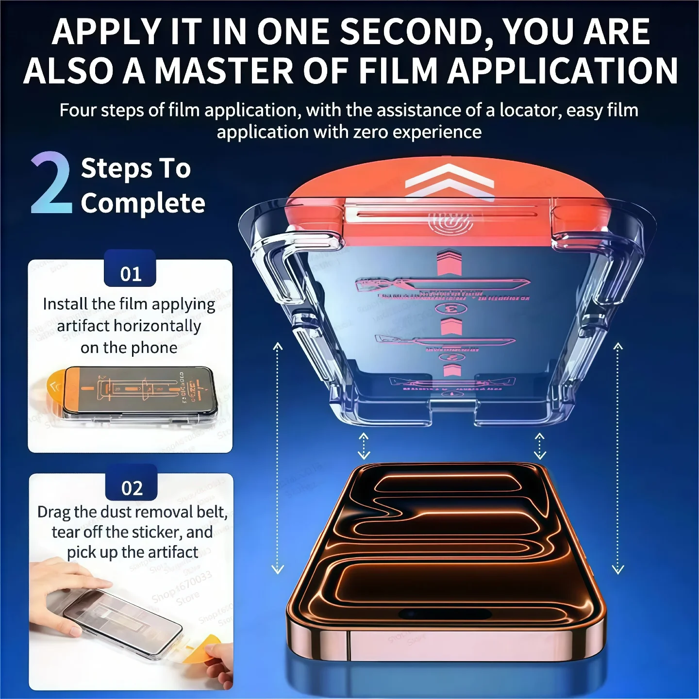 Premium Toughened Glass Screen Protector with Installation Kit - 3-Pack Phone Shield