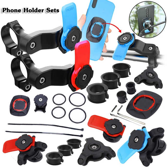 Motorcycle Bike Phone Holder Stand Bicycle Support Quad Lock Handlebar  Phone Holder 360° Rotatable for iPhone Security Bracket - AliExpress
