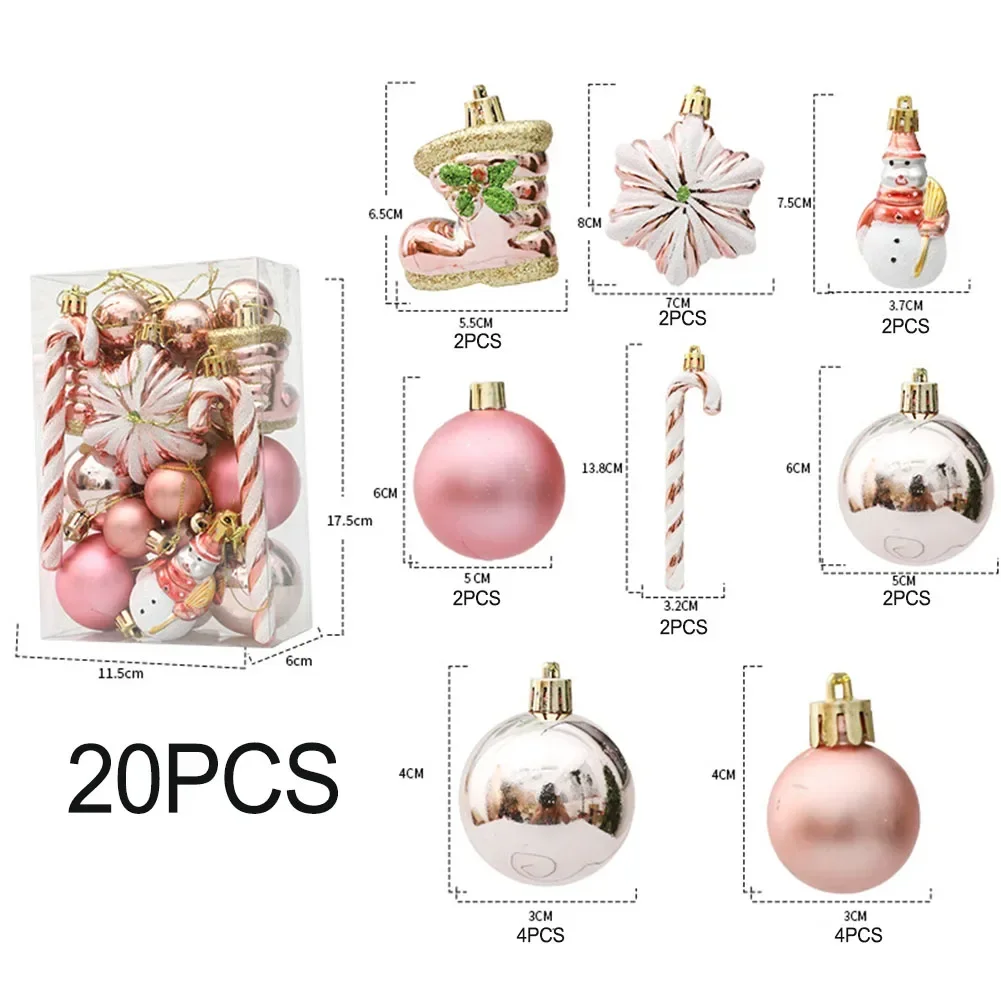thumbnail image 1 of 29/20pcs Christmas Ball Ornaments Xmas Tree Hanging Ice Pendants Christmas Decorations For Home Navidad 2025 New Year Gifts, 1 of 5