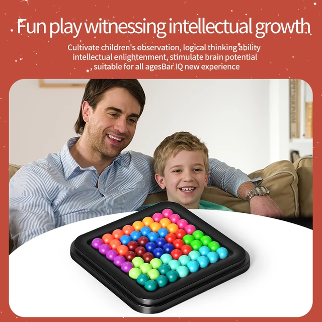 IQ Puzzle Board Table Game Shape Matching 3D Montessori Toy Gift IQ Brain Teaser Puzzles Board Educational Toys for Kids Adults 3