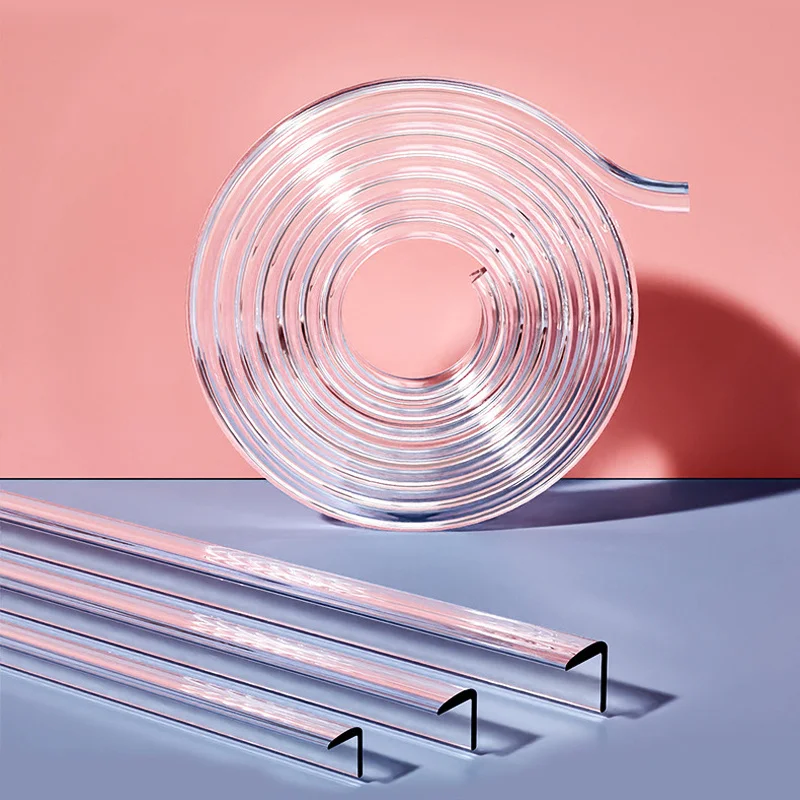 Transparent PVC Baby Protection Strip With Double-Sided Tape Anti-Bumb Kids Safety Table Edge Furniture Guard Corner Protectors