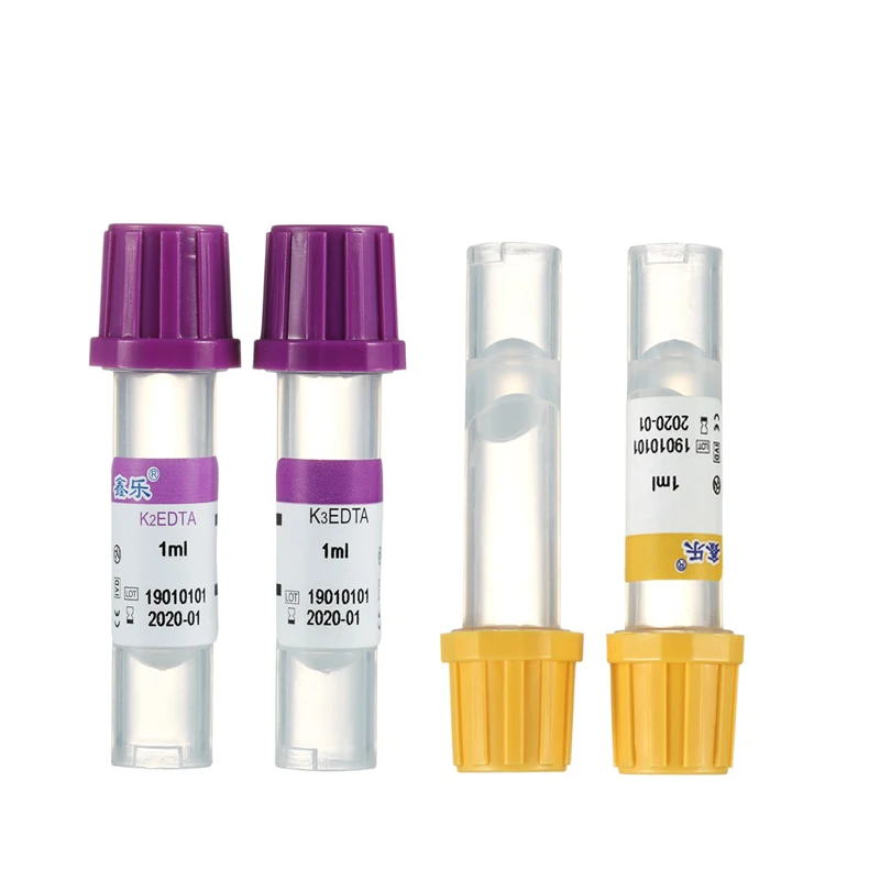 Outila Medical 0.5Ml Plain Edta K2 K3 Micro Mini Capillare Provetta Monouso Per La Raccolta Del Sangue