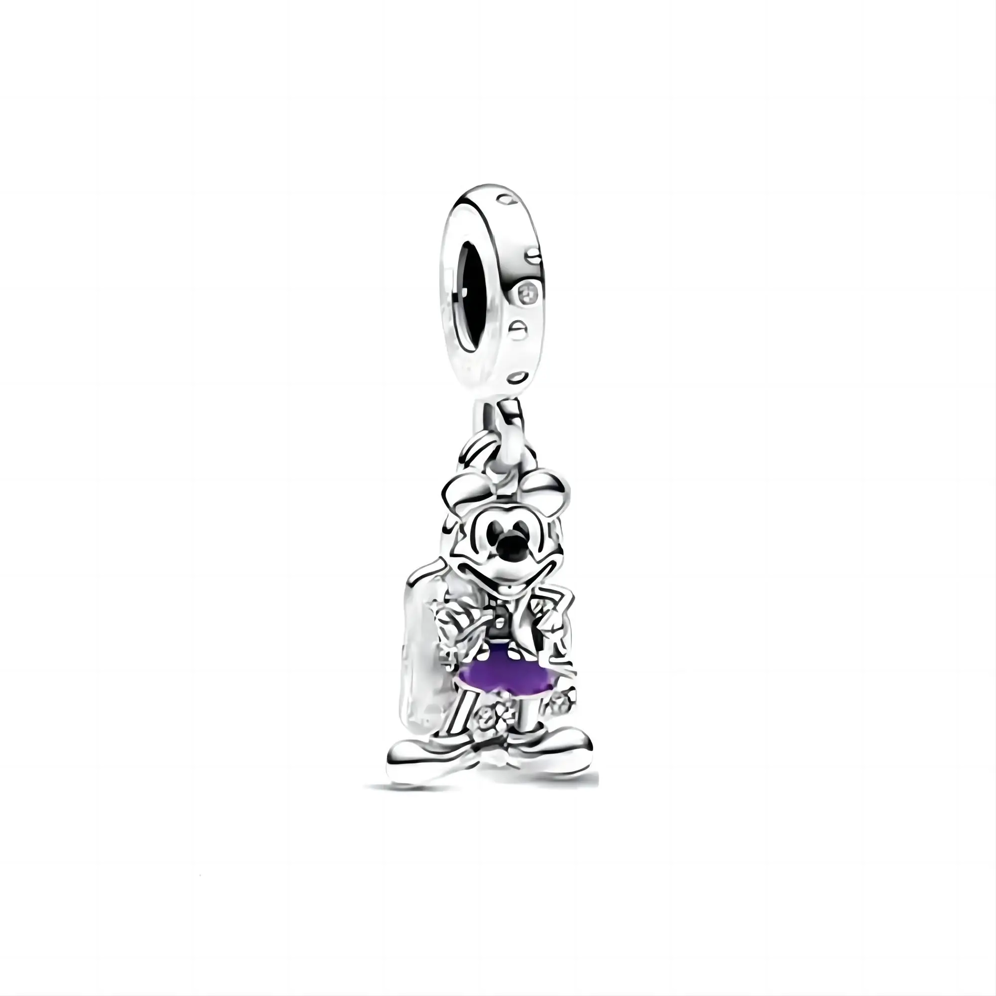 Disney 100Th Anniversary Mickey Purple Pants Ciondola Charm Fit Original Pandora Charm Bracciali Ciondolo Gioielli Berloque