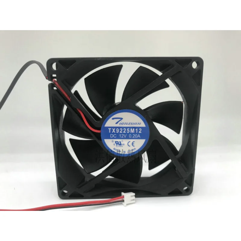 Ventilador Térmico Tx9225m12 12v 0.20a 9cm 9025 Ventilador de Refrigeração de Energia de Fios 90x90x25 mm Novo