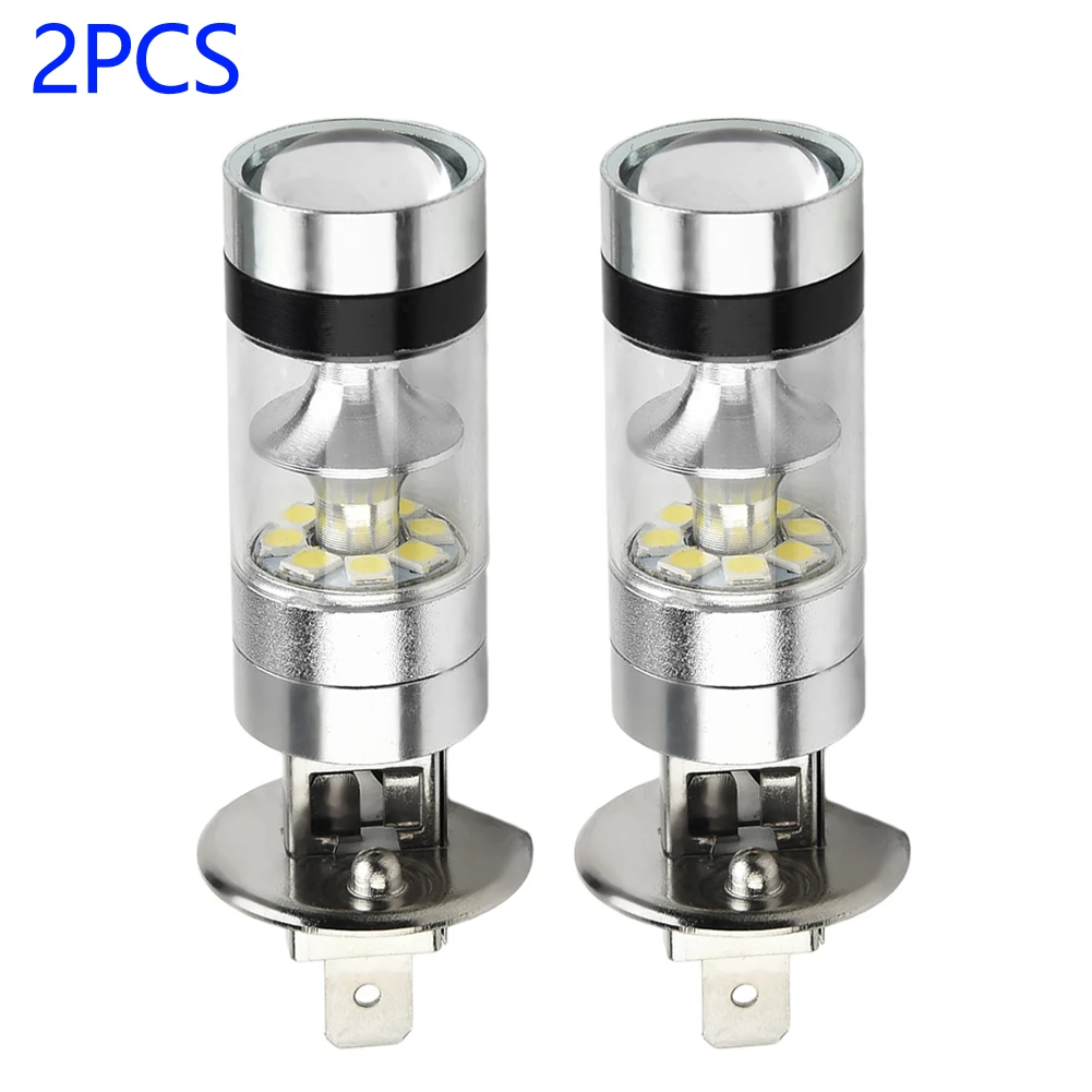 

2pcs H1 100W 20-SMD LED White Projector Fog Driving DRL Light Bulb 6000K 1000LM 1000LM Car Lamps High Quality Auto Accessories